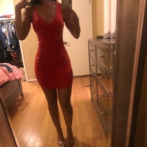 Orange dress ! Fits like a glove size small $17